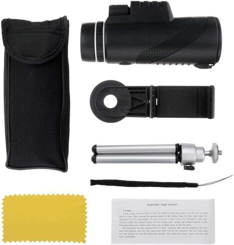 Monoculars Telescope High Power Monocular, 40X60 Zoom Lens Mini with Tripod Phone Clip Handheld Binoculars for Outdoor Camping, Binoculars in Saudi Arabia