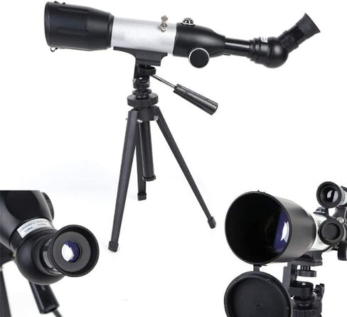 Astronomical Telescope Telescopes,Telescopes for Adults High Magnification High-Definition Astronomical Monoculars with Tripod and Finder for Kids Adults Beginners,Silver in Saudi Arabia