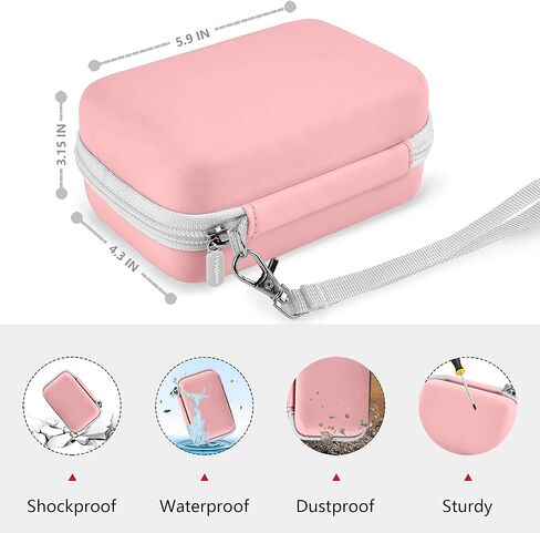 Leayjeen Digital Camera Case Compatible with 4K HD Digital Cameras 64MP, 16x Zoom Camera Portable Hard Case Includes Shoulder Strap and Mesh Storage Pocket(Blue)(Case Only) in Saudi Arabia