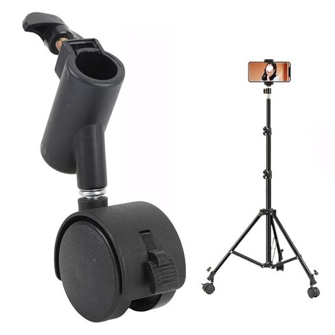 مجموعة عجلات حامل خفيفة مقاس 16 مم، 3 عجلات دوارة احترافية مجموعة عجلات حامل خفيفة مع فرامل لتسجيل فيديو الاستوديو in Kuwait