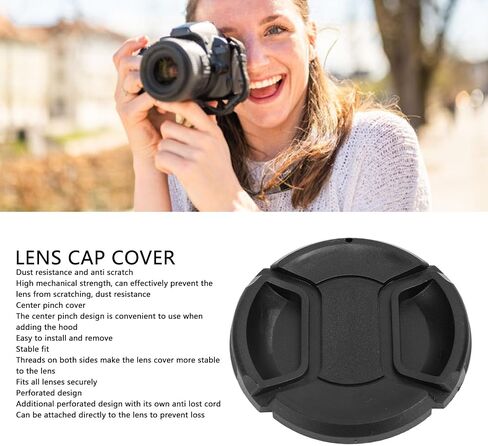Lens Cap, Camera Lens Cover ABS Lens Cap with High Strength for Camera in Saudi Arabia