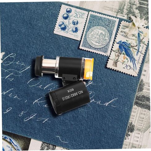 TEHAUX Portable Pocket Microscope with LED Lights Small Handheld Magnifier for Textile Printing Identification Mini Magnification Loupe for Jewelry and Analysis in Saudi Arabia