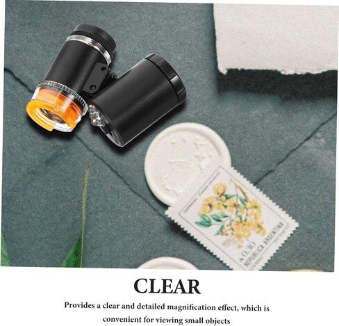 TEHAUX Portable Pocket Microscope with LED Lights Small Handheld Magnifier for Textile Printing Identification Mini Magnification Loupe for Jewelry and Analysis in Saudi Arabia