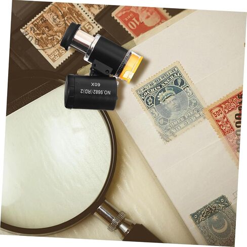 TEHAUX Portable Pocket Microscope with LED Lights Small Handheld Magnifier for Textile Printing Identification Mini Magnification Loupe for Jewelry and Analysis in Saudi Arabia