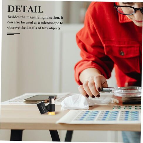 TEHAUX Portable Pocket Microscope with LED Lights Small Handheld Magnifier for Textile Printing Identification Mini Magnification Loupe for Jewelry and Analysis in Saudi Arabia