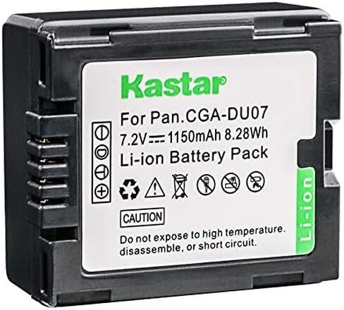 Kastar Battery (1-Pack) Replacement for Panasonic CGA-DU06 CGA-DU07 VW-VBD070 PV-GS31 PV-GS33PV-GS34 PV-GS35 PV-GS39 PV-GS400 PV-GS500 PV-GS50 PV-GS50S PV-GS55, Hitachi DZ-BP7S DZ-BP14S DZ-BP21S in Kuwait