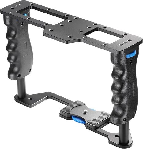 Aluminum Alloy Film Movie Making Camera Video Cage Stabilizer for GoPro Panasonic Polaroid Cannon Nikon Camcorder Action Cameras and More - USA Company in Saudi Arabia
