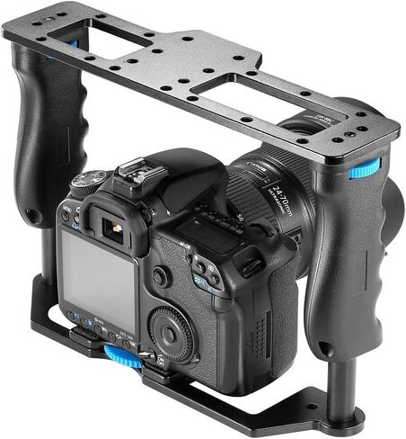 Aluminum Alloy Film Movie Making Camera Video Cage Stabilizer for GoPro Panasonic Polaroid Cannon Nikon Camcorder Action Cameras and More - USA Company in Saudi Arabia