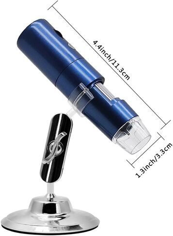 Wi-Fi Microscope Digital Microscopio Zoom Handheld LED Magnifier 1000X USB Charge Microscope for iOS/Android Phone Tablet (Color : Blue) (Black) (Black) in Saudi Arabia