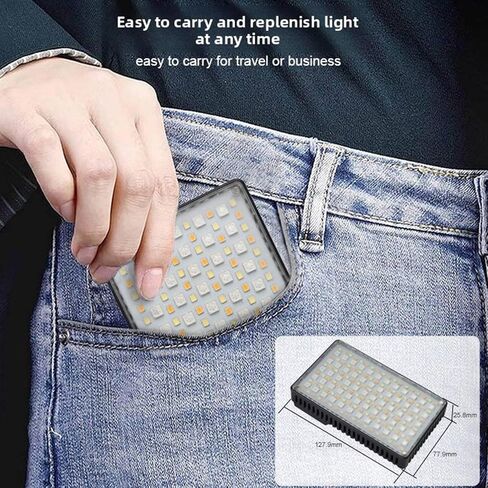 Sanpyl RGB Video Light Portable، ضوء تصوير ثنائي اللون 1800-9000K، 20 مؤثر مشهد مع بطارية 2600 مللي أمبير، CRI95 عالية لمؤتمر فيديو Vlog in Saudi Arabia