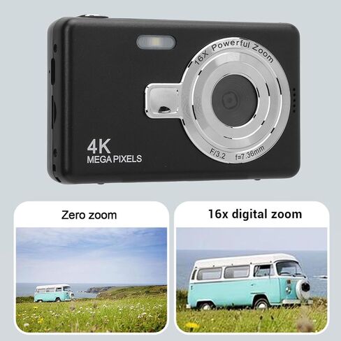 كاميرا رقمية بدقة 4K، وكاميرا تسجيل فيديو بدقة 50 ميجابكسل للتصوير الفوتوغرافي، وتكبير/تصغير 16x، وكاميرا رقمية للإشارة والتصوير الرجعية، وشاشة عالية الدقة مقاس 2.4 بوصة، مع ضوء ملء، وبطارية 800 مللي أمبير في الساعة (32 جيجابايت) in Saudi Arabia
