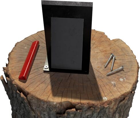 Firewood Splitter with Wider Fins, Ultra-Sharp Blade, 7.3LB Heavy Design Reduces Bounce, Safe Axe-Free Wood Splitting Wedge for Fire Pits & Outdoor Use, Black, Size:XLarge in Saudi Arabia