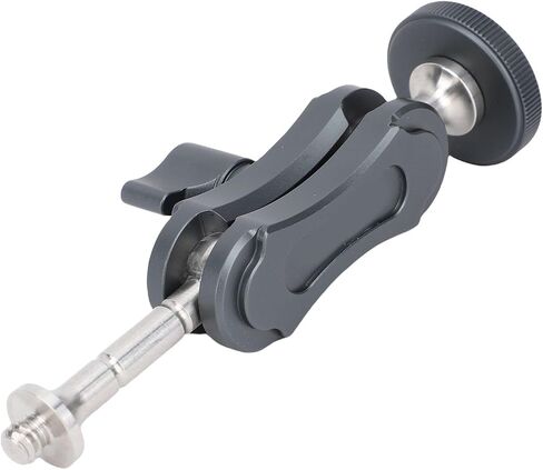 Yunseity Dual Ball Head Flexible Arm for Camera Tripods, 360° Rotation Adjustable Articulating Arm for Camera with LED Light, Compatible with 1/4 Inch Screw in Saudi Arabia