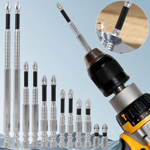 Long Screwdriver Bit Set Non-Slip Phillips Head Power Drill Electric Screwdriver Bits for Power Drilling Magnetic Car Tools (90L,1pcs) in Saudi Arabia