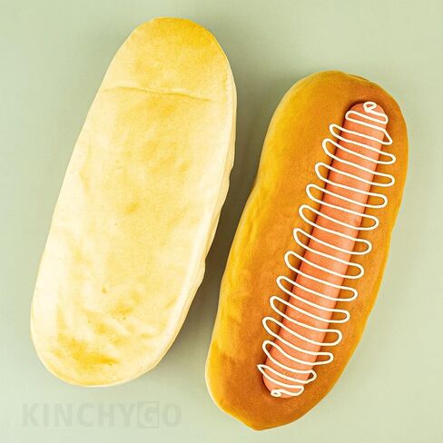 2 Pack Artificial Hot Dog Bread Fake Realistic Food for Decoration Model Kitchen Photo Props in Kuwait