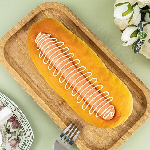 2 Pack Artificial Hot Dog Bread Fake Realistic Food for Decoration Model Kitchen Photo Props in Kuwait