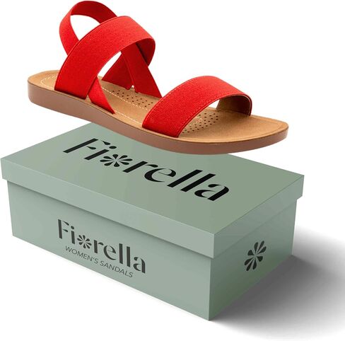 FIORELLA Sandals Women Womens Sandals Elastic Straps Flat Comfortable Slides Dress Shoes for Women | Lightweight Summer Shoes in Saudi Arabia