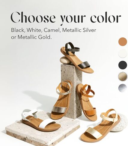 FIORELLA Sandals Women Womens Sandals Comfortable Flat Ankle-Strap Dress Shoes for Women | Lightweight Summer Shoes in Saudi Arabia