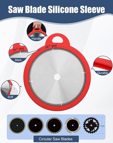 تخزين شفرة المنشار السيليكون، واقي حامل شفرة المنشار، عبوة واحدة لقطر الشفرة الدائرية 10 بوصة، حامل سهل وحماية الأصابع مناسب لديابلو، ماكيتا، ديوالت، الحرفيين والمزيد in Kuwait