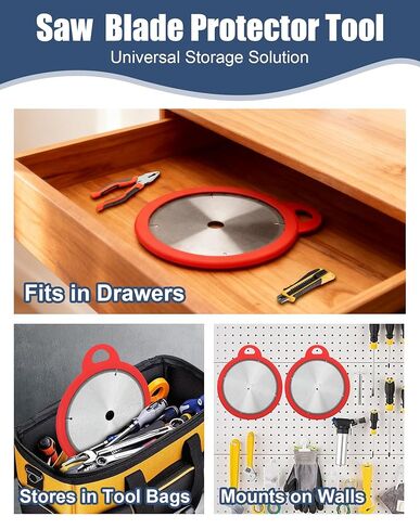 تخزين شفرة المنشار السيليكون، واقي حامل شفرة المنشار، عبوة واحدة لقطر الشفرة الدائرية 10 بوصة، حامل سهل وحماية الأصابع مناسب لديابلو، ماكيتا، ديوالت، الحرفيين والمزيد in Kuwait