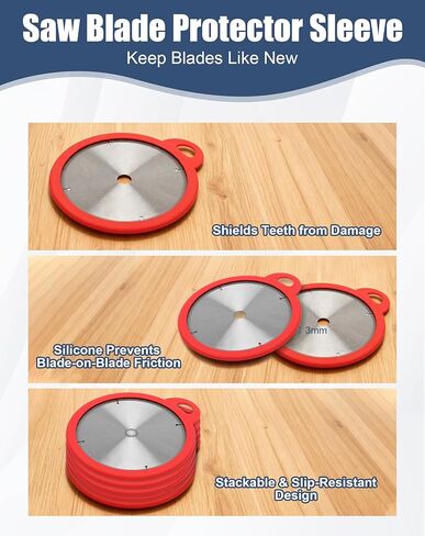 تخزين شفرة المنشار السيليكون، واقي حامل شفرة المنشار، عبوة واحدة لقطر الشفرة الدائرية 10 بوصة، حامل سهل وحماية الأصابع مناسب لديابلو، ماكيتا، ديوالت، الحرفيين والمزيد in Kuwait