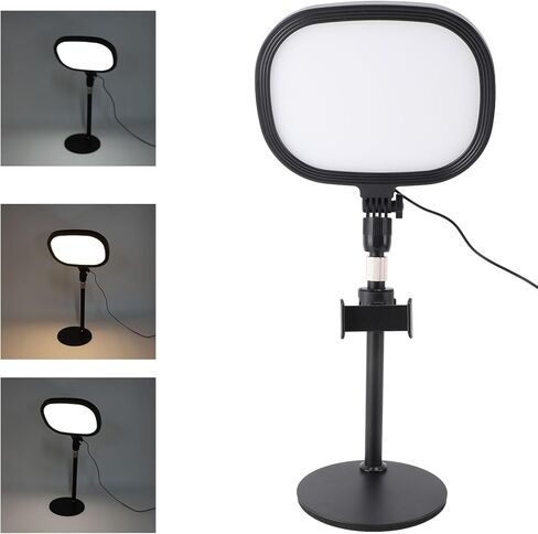 3 in 1 Video Conference Light, Adjustable Height 3 Color Modes Option 10 Level Brightness Multifunctional Zoom Lighting for Computer in Saudi Arabia