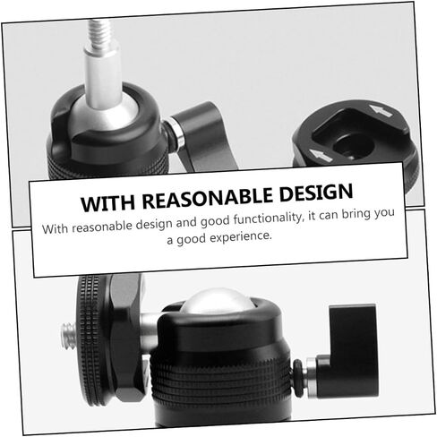 Swivel Head Tripod Spherical Head for Portable Camera Accessories Durable Metal Design for Fill Light and Photography Use in Saudi Arabia