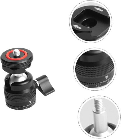 Swivel Head Tripod Spherical Head for Portable Camera Accessories Durable Metal Design for Fill Light and Photography Use in Saudi Arabia