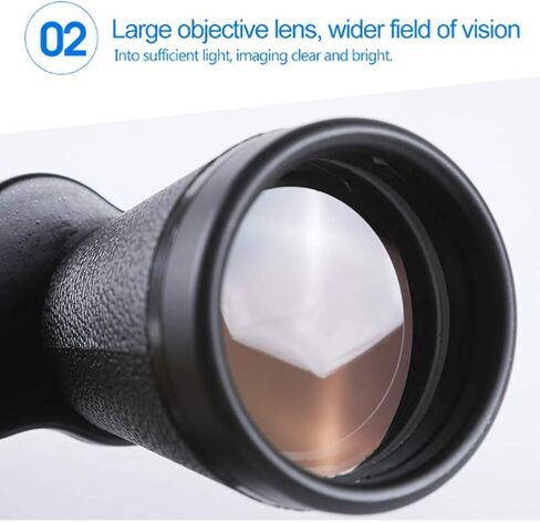 مناظير محمولة عالية الطاقة 12X45 منشوري عالي القوة مقاوم للماء للضباب - نطاق مقاوم للصدمات BAK4 بريزم لمشاهدة الطيور والتخييم والسفر in Saudi Arabia