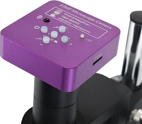 مجهر رقمي بدقة 51 ميجابكسل بدقة FHD، 1080 بكسل، عدسة C-Mount، HDMI، USB، كاميرا مجهر إلكتروني صناعي لإصلاح الهاتف (مجموعة كاملة 300X) in Kuwait
