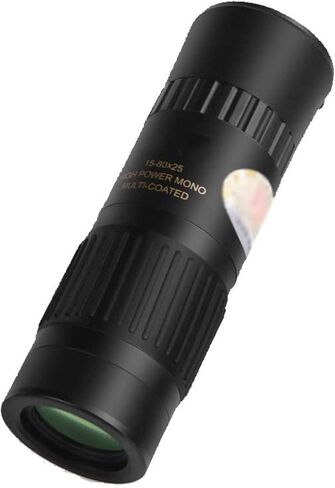 Portable Binoculars High Power 15-80x42 Monocular Telescope, High Power Zoom BAK4 Prism Lens Monocular Telescope with Mini Monoculars for Adults Bird Watching Traveling Sightseeing in Saudi Arabia
