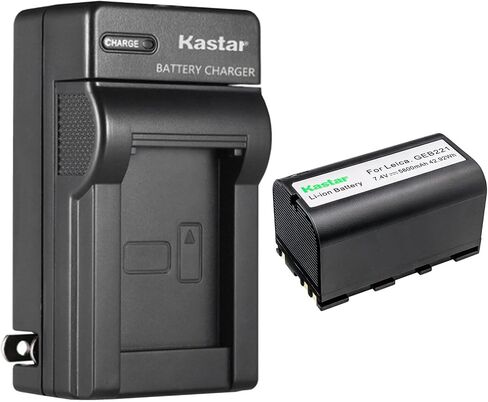 Kastar 2-Pack بطارية وشاحن حائط تيار متردد بديل لـ Leica GRX1200، GX1200، Piper 100، Piper 200، RX1200، RX900، SR20، TS02، TS06، TS09، TS11، TS12، TS16، TC1200، TS1200، TPS1200 Total Station in Kuwait