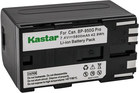 بطارية Kastar BP-950G Pro وشاحن USB LTD2 متوافق مع Canon BP-911 BP-911K BP-914 BP-915 BP-925 BP-930 BP-935 BP-945 BP-950 BP-955 BP-950GPro BP-970 BP-970G BP-975 بطارية BP-980GPro in Kuwait