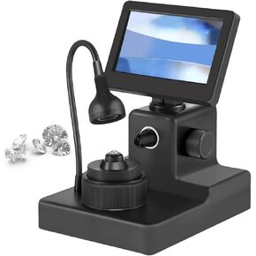 Digital Microscope, Diamond Girdle Viewer, Digital Microscope with Screen with 4.3Inch LCD Screen and LED Fill Light, 50-1000X Magnification, Accurate Identification, for Jewelry in Saudi Arabia