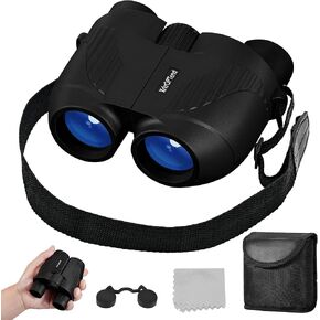 20X25 Compact High Powered Binoculars for Adults & Kids 8-12 | BAK4 FMC Lens Mini Folding Travel Binoculars | Easy Focus, Waterproof for Bird Watching, Cruise, Concert, Hiking (Black) in Saudi Arabia