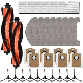 34pcs Vacuum Parts For MONSGA MS1 MAX Vacuum Cleaner Parts, Main Side Brush, Filter, Mop Cloth, 3.3L Capacity Dust Bag Replacement Kit For MONSGA Cleaner Accessories in Kuwait