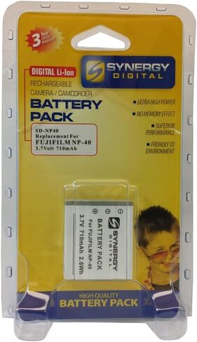 Synergy Digital Digital Camera Batteries, Compatible with Lenmar DLF40, DMN-NP40 Digital Camera Batteries (li-ion, 3.7V, 710 mAh), Set of 3 in Saudi Arabia