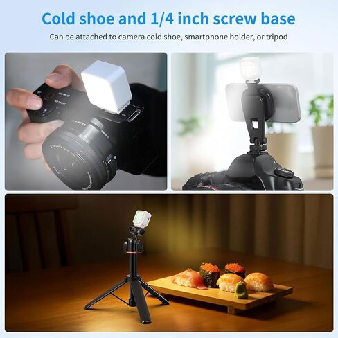 Magnetic Fill Light, Cold Shoe Mount 1 4 in Screw Universal LED Camera Light, for Camera Tripod Other Accessories (Black) in Saudi Arabia