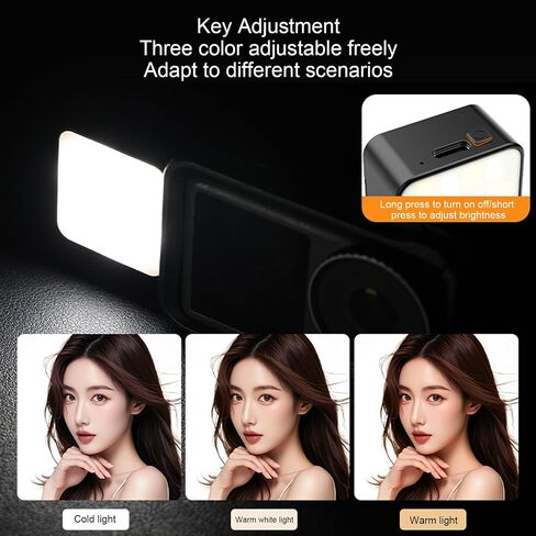 Magnetic Fill Light, Cold Shoe Mount 1 4 in Screw Universal LED Camera Light, for Camera Tripod Other Accessories (Black) in Saudi Arabia