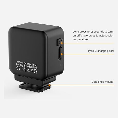 Magnetic Fill Light, Cold Shoe Mount 1 4 in Screw Universal LED Camera Light, for Camera Tripod Other Accessories (Black) in Saudi Arabia