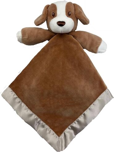 Plush Puppy Baby Lovey, Soft Security Blanket for Babies, 18" x 18", Perfect Comfort Toy for Newborns, Ideal Baby Gift for Boys and Girls in Saudi Arabia