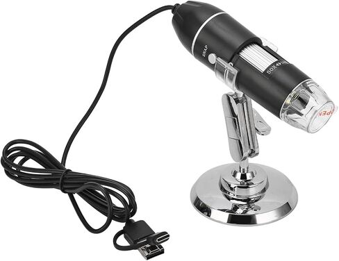 Yunir HD 1600X USB مجهر رقمي، مجهر تكبير محمول لنظام التشغيل IOSAndroidWindowsOS X، مادة سبائك الألومنيوم، سهل الحمل للأنشطة الخارجية in Kuwait