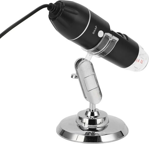 Yunir HD 1600X USB مجهر رقمي، مجهر تكبير محمول لنظام التشغيل IOSAndroidWindowsOS X، مادة سبائك الألومنيوم، سهل الحمل للأنشطة الخارجية in Kuwait