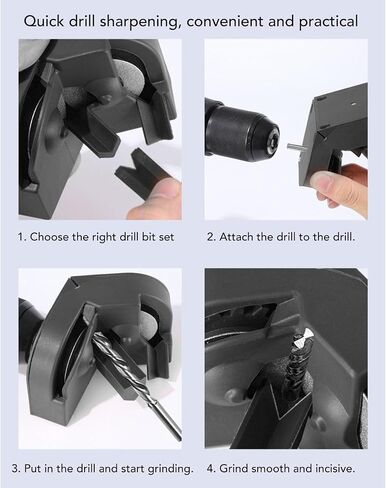 Multipurpose Drill Bit Grinding Sharpener, Drill Bit Sharpener for All Bits, ABS Professional Electric Drill Bit Sharpener Portable Drill Bit Sharpener, Drill Grinder Grinding in Saudi Arabia