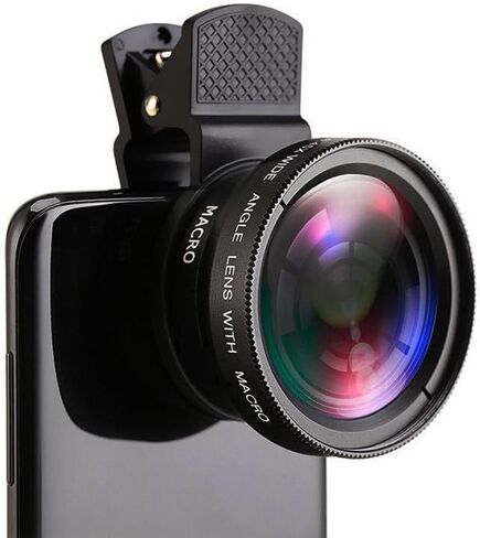 0.45X Ultra-Wide-Angle + Macro Lens Set with Optical Zoom Function Universal Universal Clip for Smartphones HD Wide-Angle Lens SLR External Camera Portable in Saudi Arabia