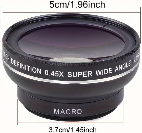 0.45X Ultra-Wide-Angle + Macro Lens Set with Optical Zoom Function Universal Universal Clip for Smartphones HD Wide-Angle Lens SLR External Camera Portable in Saudi Arabia