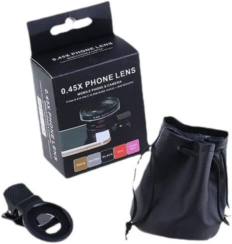 0.45X Ultra-Wide-Angle + Macro Lens Set with Optical Zoom Function Universal Universal Clip for Smartphones HD Wide-Angle Lens SLR External Camera Portable in Saudi Arabia