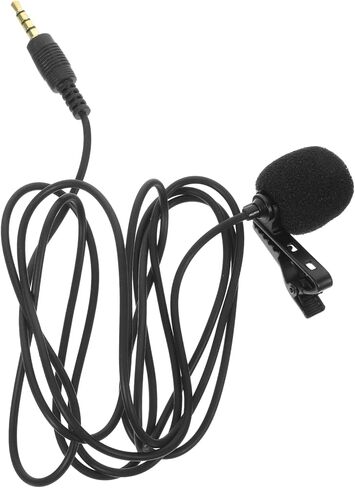 Homoyoyo مشبك معدني قوي على ميكروفون للهاتف Mini Lavalier Mic 3.5 مللي متر التوصيل لتسجيل الفيديو والتسجيل in Saudi Arabia