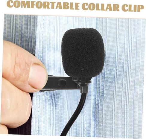 Homoyoyo مشبك معدني قوي على ميكروفون للهاتف Mini Lavalier Mic 3.5 مللي متر التوصيل لتسجيل الفيديو والتسجيل in Saudi Arabia