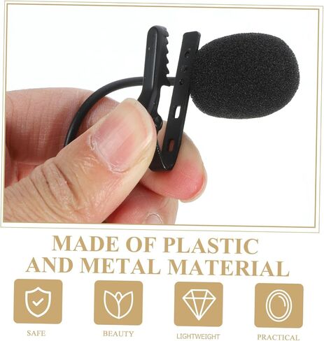 Homoyoyo مشبك معدني قوي على ميكروفون للهاتف Mini Lavalier Mic 3.5 مللي متر التوصيل لتسجيل الفيديو والتسجيل in Saudi Arabia